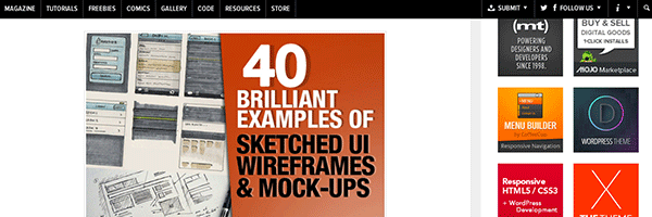 40 Brilliant Examples of Sketched UI Wireframes and Mock-Ups